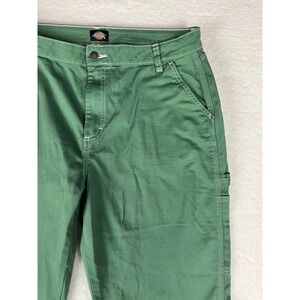 Dickies Carpenter Pants Green Relaxed Fit Utility Workwear Trousers Mens 32W